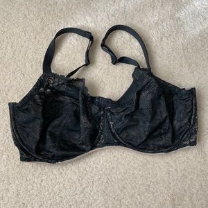 Cacique black lace bra